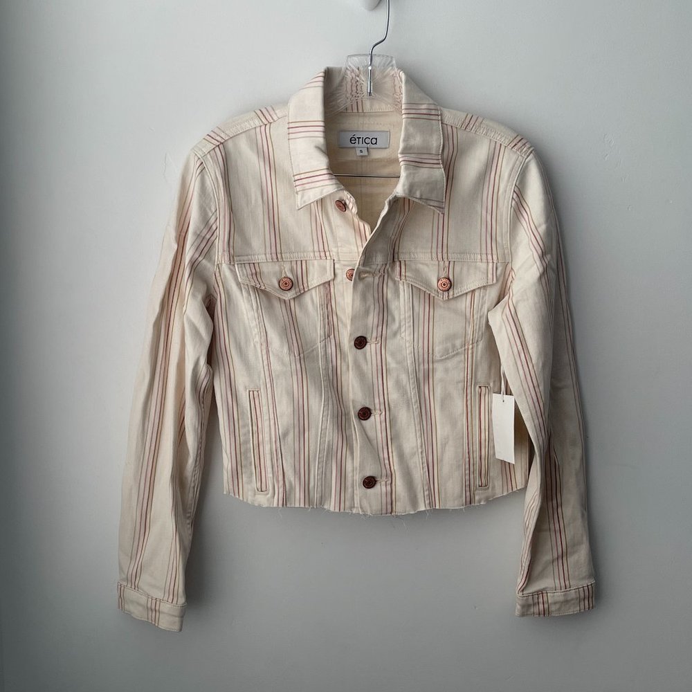 Ética Lennox Crop Jacket in Escalante Stripe